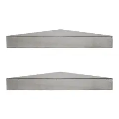Floating Corner Shelves Set Gray