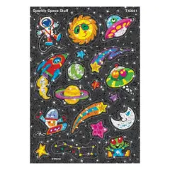 Trend Enterprises&reg; Sparkly Space Stuff Sparkle STICKERS&reg;, 6 Packs of 36