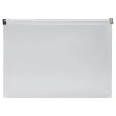 JAM Paper 4.5" x 6.5" Clear Plastic Zip Closure Envelopes, 12ct.