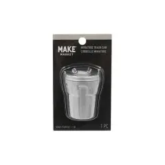 Mini Silver Trash Can by Make Market&reg;