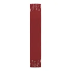 Handdrawn Flowers On Indoor/Outdoor Table Runner Red