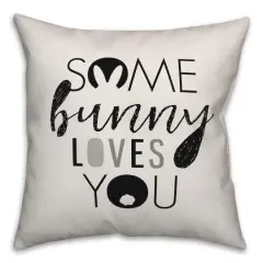 Some Bunny Loves You Throw Pillow