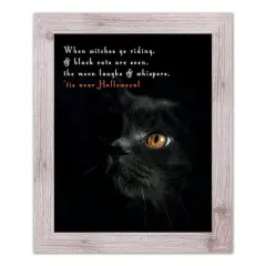 Creepy Cat Western White Framed Print