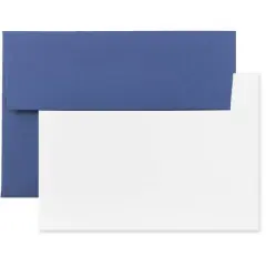 JAM Paper A7 Blank Greeting Cards & Envelopes, 100ct. Presidential Blue