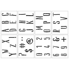Alphabet Handlettered Serif Stencils, 7" x 10" by Craft Smart&reg;