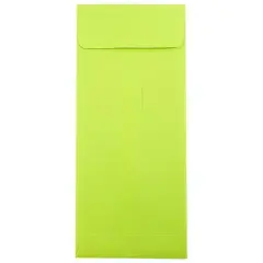 JAM Paper 4.75" x 11" Ultra Lime Green Policy Business Envelopes