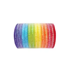 5.5" x 15yd. Rainbow Mesh Ribbon by Celebrate It&reg;