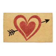DII&reg; Glitter Heart Bow & Arrow Doormat