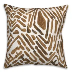 Notches Throw Pillow Brown