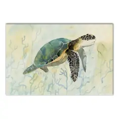 Green Sea Turtle 24" x 16" Canvas Wall Art