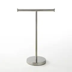 SunnyPoint 17" Silver Heavy Weight Hand Towel Rack & Accessories Jewelry Stand