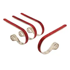 Original MantleClip&reg; Red Glitter Stocking Holders, 4ct.