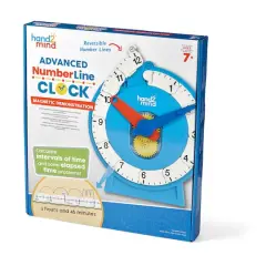 hand2mind&reg; Magnetic Demonstration Advanced NumberLine Clock&trade;