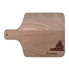 17" Floral Home State Walnut Paddle Cutting Board Virginia