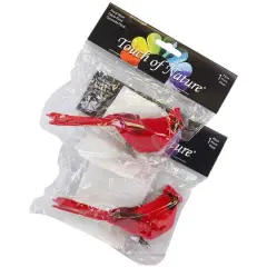 JAM Paper Red Male Cardinal Floral Accessories, 3ct.