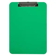 JAM Paper Letter Size Plastic Clipboard Green