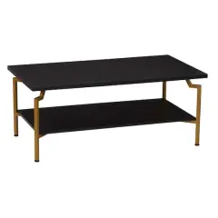 Household Essentials 43" Crown Coffee Table Black