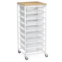 Metro 8-Drawer Rolling Cart by Simply Tidy&reg; White