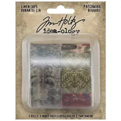 Tim Holtz&reg; Idea-Ology&reg; Patchwork Linen Tape, 2ct.