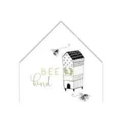 Bee Kind Hive 12" x 12" House Shaped Canvas
