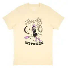 Beige Howdy Witches Adult Crew Neck T-Shirt by Celebrate It&trade;