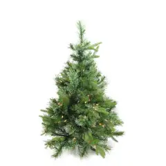 3ft. Pre-Lit Ashcroft Cashmere Pine Full Artificial Christmas Tree, Clear Dura Lights