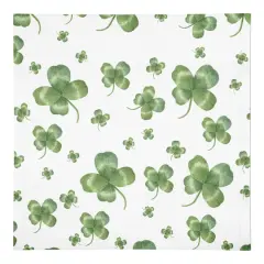 Painterly Shamrock Pattern 10" x 10" Cotton Twill Napkin
