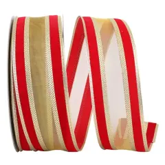 Reliant 2.5" x 50yd. Spirit 2 Wired Ribbon Red