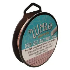 The Beadsmith&reg; Wire Elements&trade; 20 Gauge Tarnish Resistant Soft Temper Wire, 75ft. Rose Gold