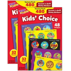 Trend Enterprises&reg; Kids' Choice Stinky Stickers&reg; Variety Pack, 2 Packs of 480ct.