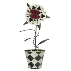 11.75" Clubs Playing Card Flytrap in Diamond Pot Tabletop D&eacute;cor by Ashland&reg;