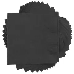 JAM Paper Small Beverage Napkins, 100ct. Black