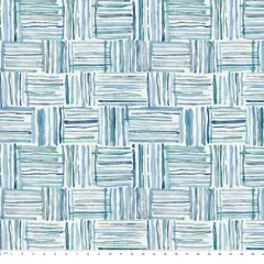 Springs Creative Modern Coastal Riot Raffia Blue Fabric