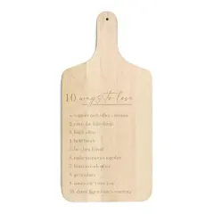 17" Ten Ways to Love Maple Paddle Cutting Board