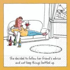 JAM Paper Keep Things Bottled Up Cocktail Napkins, 40ct.