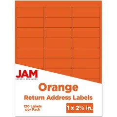 JAM Paper Standard Mailing Return Address Labels Orange