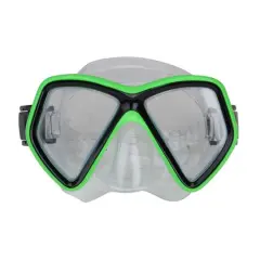 Swim Central 6.25" Neon Green & Black Monaco Children's Swimming Mask