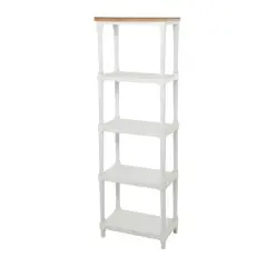 White Farmhouse Shelving Unit, 23" x 13" x 72"