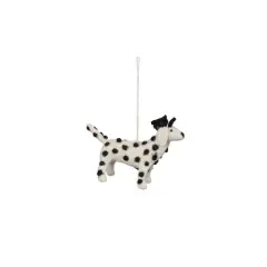 Hello Honey&reg; Handmade Wool Felt Dalmatian in Hat Ornament