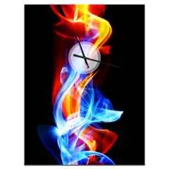 Designart Fire And Ice Wall Clock
