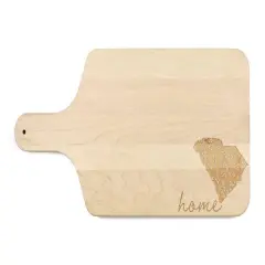17" Floral Home State Maple Paddle Cutting Board South Carolina