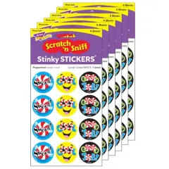 Trend Enterprises&reg; Stinky Stickers&reg; Candy Compli-MINTS/Peppermint, 6 Packs of 48ct.