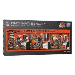 NFL Game Day in the Dog House 1,000 Piece Puzzle Cincinnati Bengals