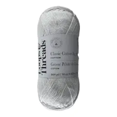 Classic Cotton Big Ball&trade; Solid Yarn by Loops & Threads&reg; White