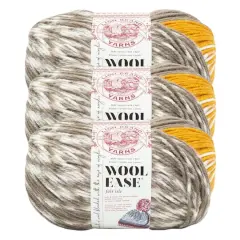 3 Pack Lion Brand&reg; Wool Ease&reg; Fair Isle Yarn Golden and Taupe