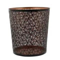 10" Black Metal Contemporary Small Waste Bin