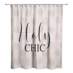 Holy Chic Polka Dots Shower Curtain Pink/Cream
