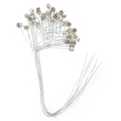 Jam Paper Floral Rhinestone Spray, 12ct. Clear