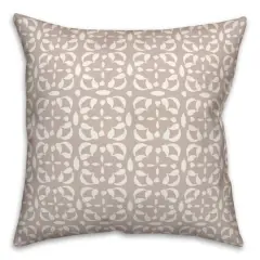 Intricate Circle Stack Throw Pillow Tan