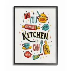 Stupell Industries Organize Your Life Vintage Comic Book Framed Giclee Textured Wall Art